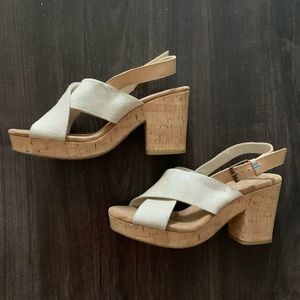 Toms Cork Wedge sandals